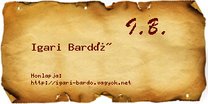 Igari Bardó névjegykártya